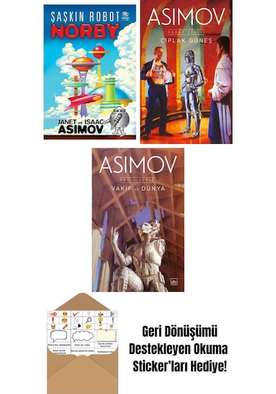 Şaşkın Robot Norby + Çıplak Güneş Robot Serisi 2. Kitap + Vakıf Ve Dünya Vakıf Serisi 5. Kitap