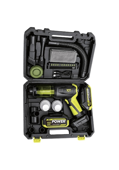 7go 7gab-04 25.000 Pa Şarjlı Araç Süpürgesi Ve Hava Üfleme Makinesi 90.000 Rpm Fırçasız Motor, 2's Yeşil