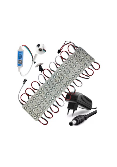 20 Adet 12 V 1,5 Watt Argb 5050 Pixel Cob Led Modül Sp621 Bluetooth Cep Telefonundan Kumandalı 3a Pl