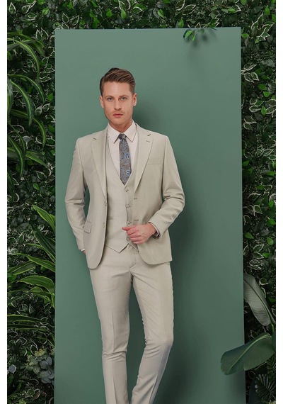 Efor Tk 871 Slim Fit Çağla Klasik Takım Elbise Çağla Yeşili