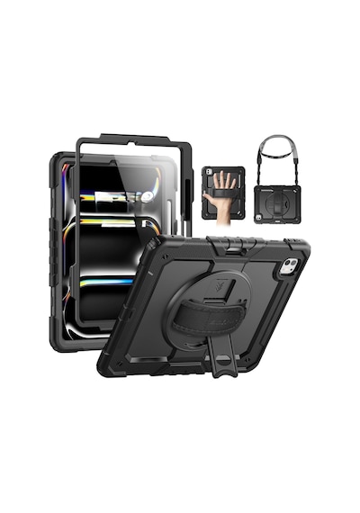 Apple Uyumlu iPad  Pro 11inç M4 2024 Kılıf Defender Askılı Pars Case Fuji A2836 A2837 A3006 Kılıf