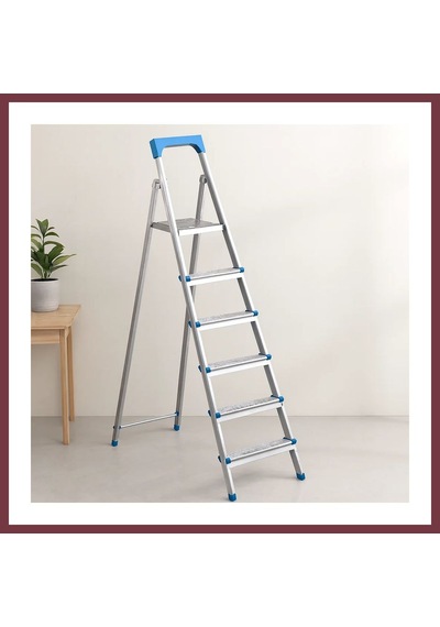 Storeşahin 5+1 Basamaklı Metal Merdiven 125 Cm - 120 Kg Kapasiteli Shn0720