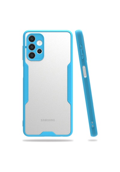 Gld-spt- Newface Samsung Uyumlu Galaxy A72 Kılıf Platin Silikon - Mavi