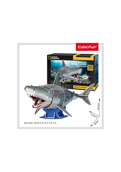 National Geographic - Büyük Beyaz Köpek Balığı 3d Puzzle Ds1098h