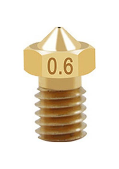 Koodmax 3d Yazıcı Extruder M6 1.75mm / 0.6mm V5 - V6 Pirinç Nozzle Baskı Kafası