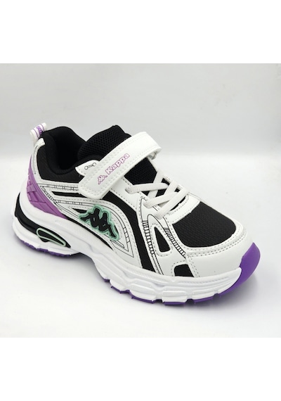 Kappa Kp-4061f Beyaz Siyah Cırtlı Kız Çocuk Sneaker Spor Ayakkabı