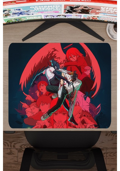 Chainsaw Man Anime V1 - 48x40 Xl Gaming Kauçuk Kaymaz Taban Mouse Pad Fare Altlığı