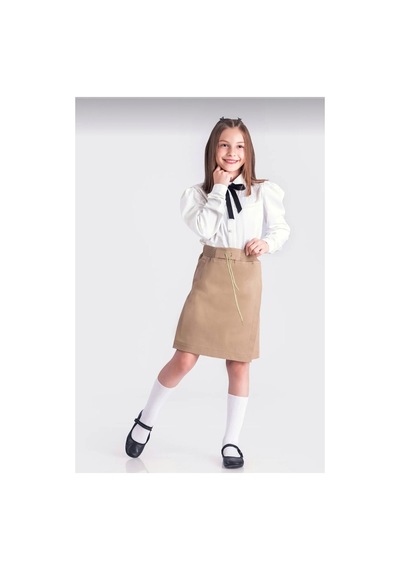 Çlm Store Kız Çocuk Ribanalı Okul Şort Eteği Bej Bej