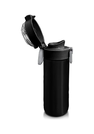 Coral High Kids Siyah Pipetli Ve Direkt İçim Çelik Termos 500 Ml 31827 Siyah