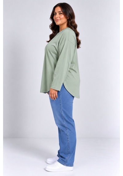 Superlife Süperlife Kadın Büyük Beden Bisiklet Yaka Süprem İnce Uzun Kollu Oval Etek Uçlu Tunik Tişört Spr26btk992 Mınt Green Superlife Süperlife Kadın Büyük Beden Bisiklet Yaka Süprem İnce Uzun Kollu Oval Etek Uçlu Tunik Tişört Spr26btk992 Mınt Green