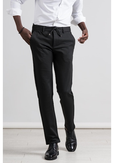 Perpant Slimfit Beli Lastikli Ve İplikli Kışlık Kumaş Likralı Jogger Pantolon 001