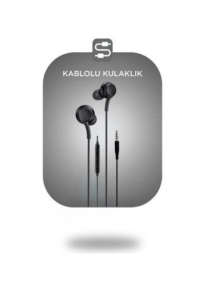 Premium Ses Ekipmanı Cihaz Aksesuarı İletişim Parçası Kablolu Kulaklık S10 Siyah