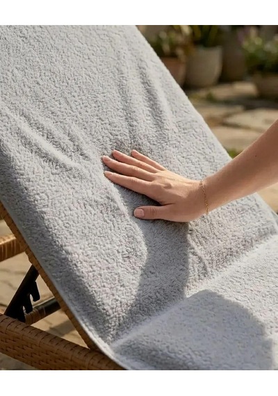Lexroo %100 Pamuk Şezlong Havlusu Gri 75x200 Cm