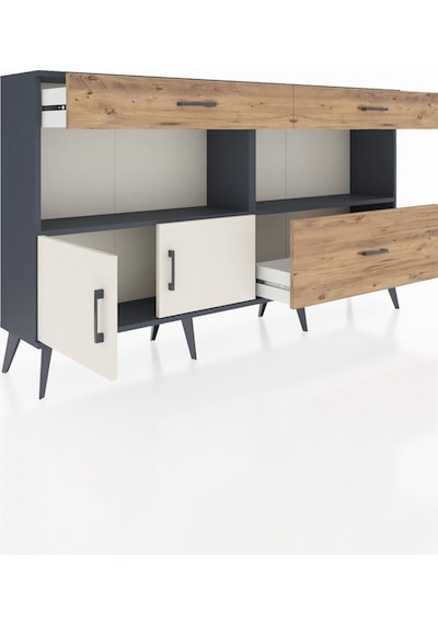 Arges Konsol 2 Raflı 3 Çekmeceli 2 Kapaklı 176x30x99 Antrasit-ayt Antrasit-aytaşı/çam Arges Konsol 2 Raflı 3 Çekmeceli 2 Kapaklı 176x30x99 Antrasit-ayt Antrasit-aytaşı/çam