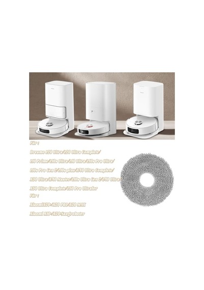 Dreame X50 / X40 / L20 Ultra Complete, L50 / L40 / X30 / L10 / L10s Pro Ultra, Xiaomi X20 Pro/max Robot Süpürge İçin 12 Adet Silme Bezi, Tekrar Kullanılabilir Ve Yıkanabilir Mikrofiber Silme Pedi