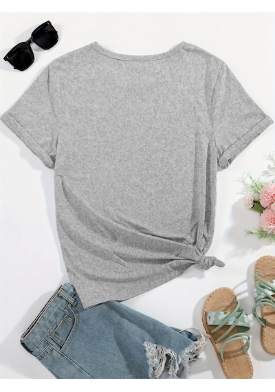 Uyguntarz Unisex Devil Angel Baskılı Tasarım Tshirt Gri