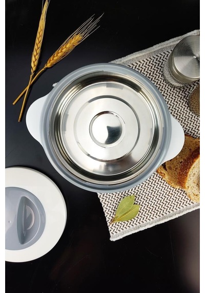 Digithome Ckr3149Paslanmaz Çelik Hazneli Yemek Termosu 1000 ML Beyaz