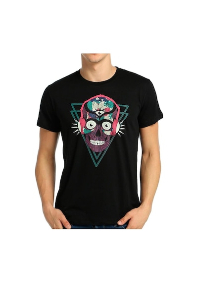 Bant Giyim - Stereo Skull Siyah Erkek T-Shirt Tişört