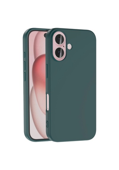 Apple Uyumlu iPhone 16 Kılıf Zore Lsr Lansman Kapak Koyu Yeşil