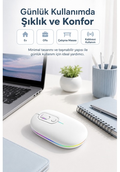 Beyaz Şarjlı Kablosuz Mouse Bluetooth 5.2 + 2.4g Çift Modlu Sessiz Tuşlu Rgb Işıklı 800 1200 1600 Dpı Type-c Şarjlı Ergonomik Mouse Çok Renkli Diğer Beyaz Şarjlı Kablosuz Mouse Bluetooth 5.2 + 2.4g Çift Modlu Sessiz Tuşlu Rgb Işıklı 800 1200 1600 Dpı Type-c Şarjlı Ergonomik Mouse Çok Renkli Diğer