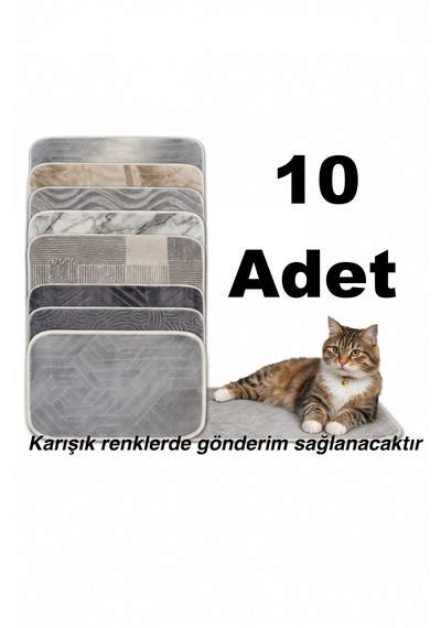 Kedi Halısı 10 Adet 40x40 Cm. Kedi Evi - Kulübeleri Boyutlarına Uygundur
