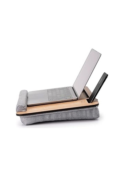 Vigo Wood-ls014 Minderli Laptop Sehpası Meşe Gri