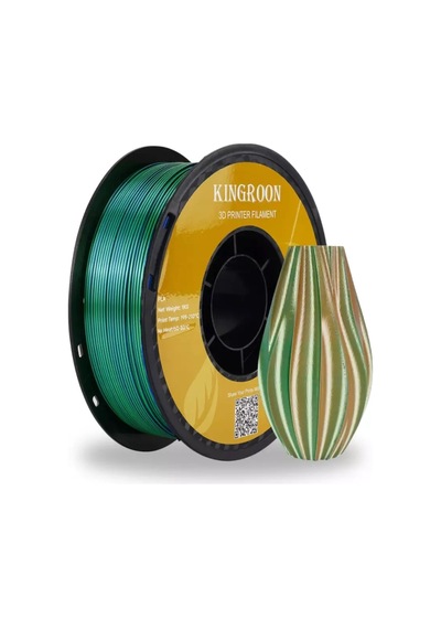 Kingroon 3 Renk Mavi - Yeşil - Turuncu Pla Silk Filament 1.75 Mm 1000gr
