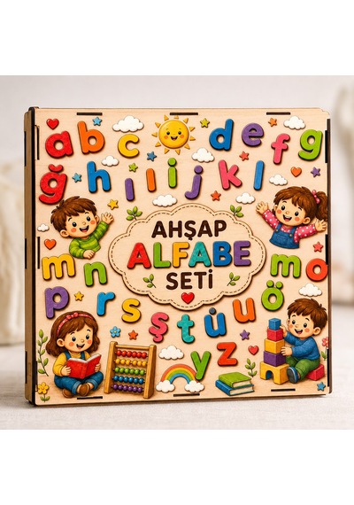Ahşap Mdf Alfabe Seti