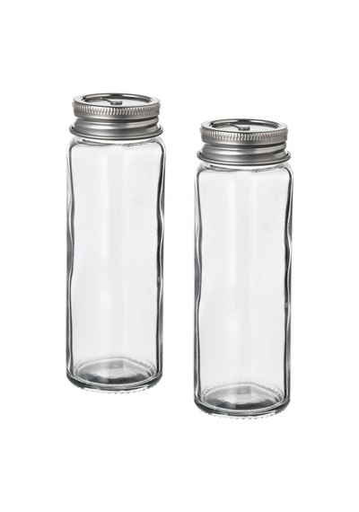 Ikea Cıtronhaj 2'li Tuzluk Ve Biberlik Seti 100 Ml 12 X 4 Cm Şeffaf Krom Metal - Şeffaf