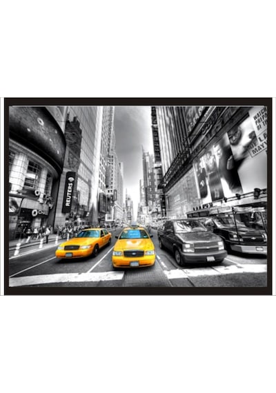 70X100Cm Newyork Taxileri Poster Tablo