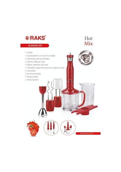 Raks Hot Mix 1700 W Blender Seti