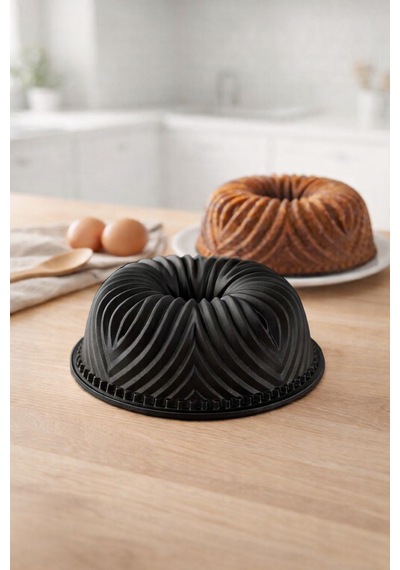 Penda Döküm Kek Kalıbı 25cm Siyah Siyah
