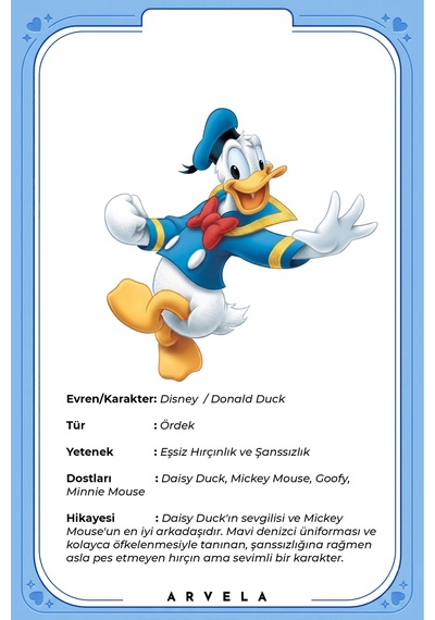 Donald Duck Karakteri - Eğitici Oyuncak Yapboz - Orijinal