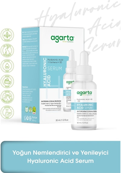 Agarta Yoğun Nemlendirici ve Yenileyici Hyaluronic Asit Serum 30 ML