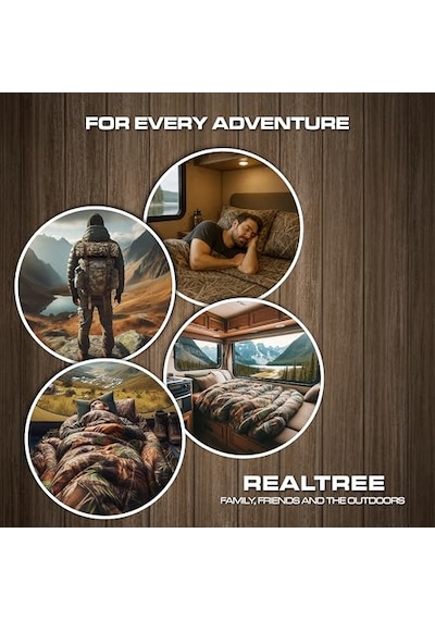 Realtree Edge Kamuflaj Yorgan Seti İkiz Boy - 2 Parça Yatak Seti - Orman Ormanı Kabin Köşkü - Doğa Ağacı Yaprak Diğer