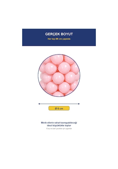 Soft Pembe Havuz Topu 100 Adet Yumuşak Oyun Havuzu Topları, Filede 1+ Yaş
