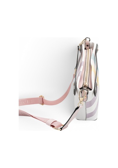 Silver & Polo Silver Polo Lila - Pembe Ekose Kadın Çapraz Çanta Sp1288