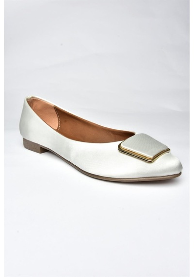 Fox Shoes P726776304 Bej Saten Kumaş Kadın Babet Bej Fox Shoes P726776304 Bej Saten Kumaş Kadın Babet Bej