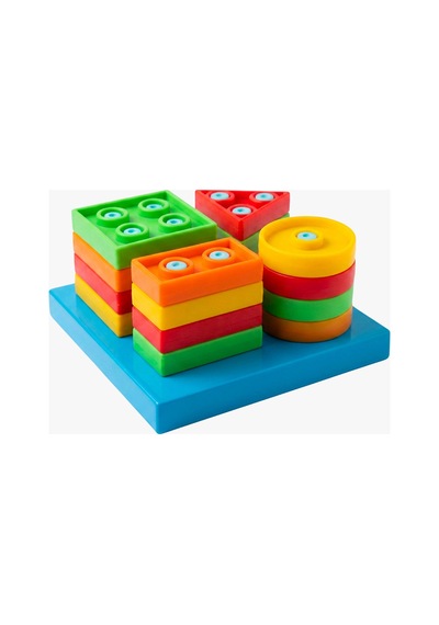 Oyuncak Eğitici Set Neşeli Hayvanlar Bultak + Yumuşak Geometri Şekiller Set