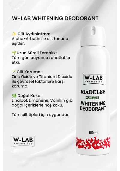 W-Lab Cosmetics Whitening Deodorant 150 Ml