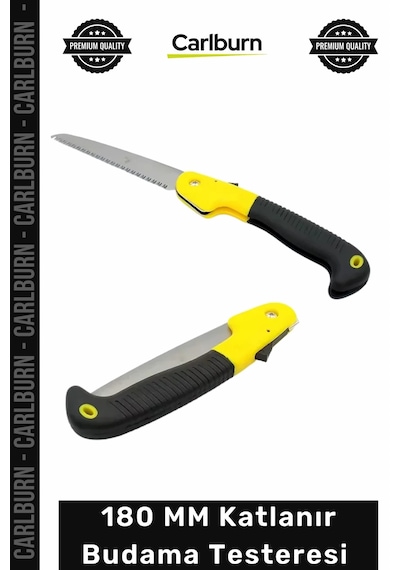 Testere Profesyonel Çelik Keskin Portatif Ergonomik 180 Mm Katlanır Budama Testeresi Çakı Tipi