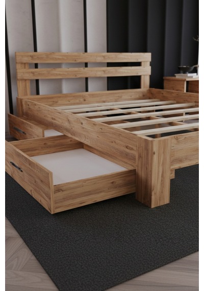 Letto 2 Çekmeceli Çift Kişilik Mdf Karyola