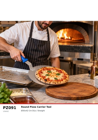Fida Pizza Taşıma Küreği, Aparatı Düz Yuvarlak