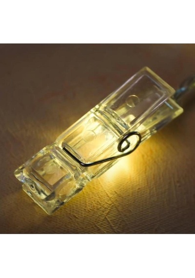 Mandallı Led Işık Zinciri - 20 Adet Led Işık Renkli
