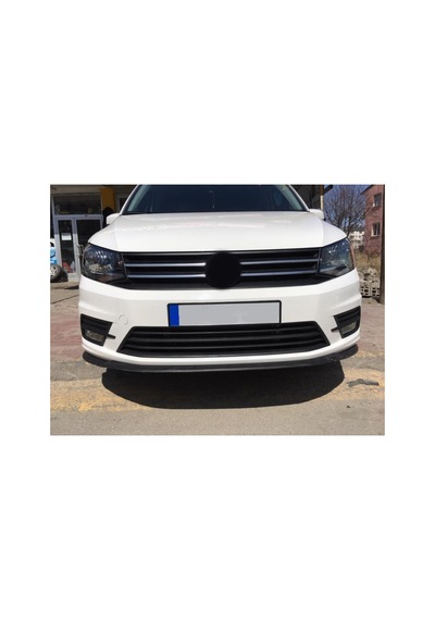 Volkswagen Caddy Mk4 Uyumlu Ön Lip Tampon Eki Body Kit Yumuşak Mat Siyah Kırılmaz