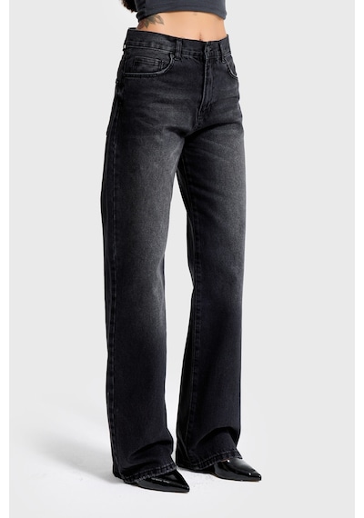 Itsbasic Kadın Koyu Füme Renk 2s6-1 Loose Fit Orta Bel %100 Koton Denim Jean Itsbasic Kadın Koyu Füme Renk 2s6-1 Loose Fit Orta Bel %100 Koton Denim Jean