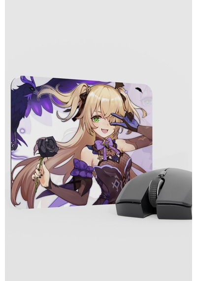 Fischl Genshin Impact Anime Gacha V5 - 22x18 Gaming Mouse Pad Fare Altlığı
