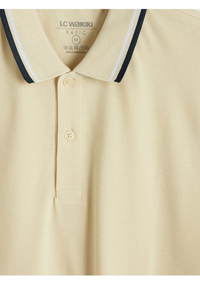 LC Waikiki Lcwaıkıkı Classic Bej Polo Yaka Pike Erkek Tişört Beıge