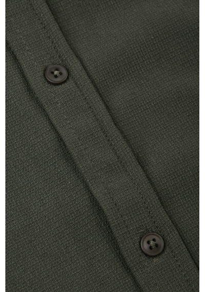 Deepsea Haki Slim Fit Örme Kumaş Likralı Erkek Gömlek Nefes Alan Esnek Ve Modern Tasarım 2602604 Haki