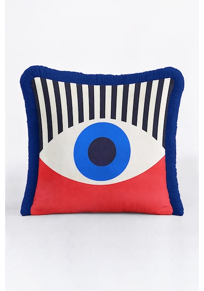 Modern Nazar Göz Tasarımlı Saçaklı Yastık Kılıfı - Geometrik Bohem Püsküllü Kırlent Kılıfı - 40x40cm Derin Düş Lime Modern Nazar Göz Tasarımlı Saçaklı Yastık Kılıfı - Geometrik Bohem Püsküllü Kırlent Kılıfı - 40x40cm Derin Düş Lime